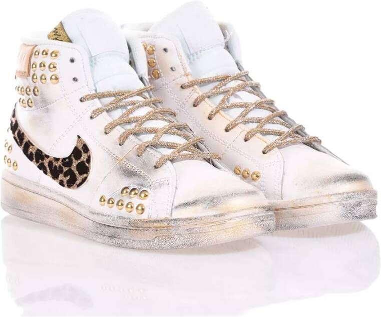 Nike Handgemaakte Wit Goud Sneakers Multicolor Dames