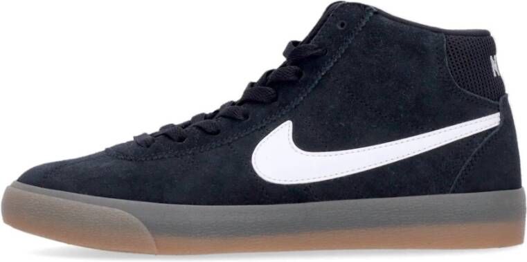 Nike Hoge Bruin Skate Schoenen Zwart Wit Black Dames