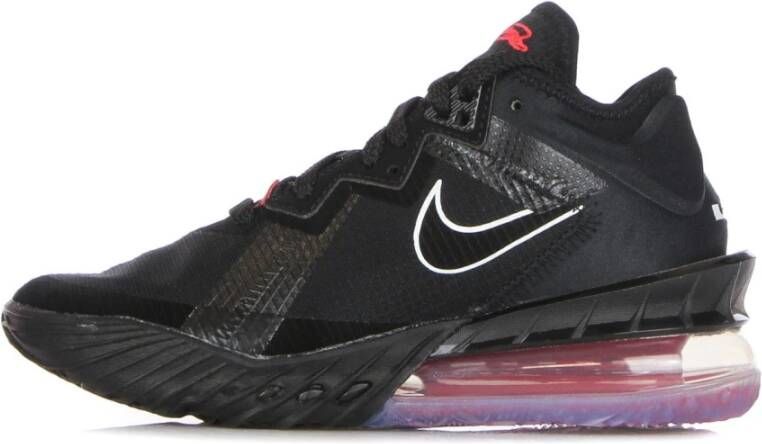 Nike Lage Basketbalschoen Zwart Wit Rood Black Heren