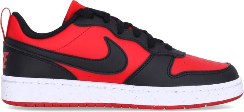 Nike Lage Court Borough Recraft Sneaker Rood Zwart Wit Red Dames