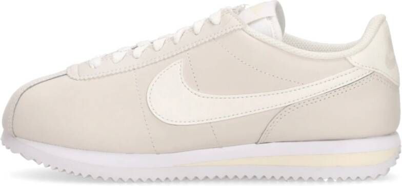 Nike Lage Leren Schoen Phantom Wit Beige Dames