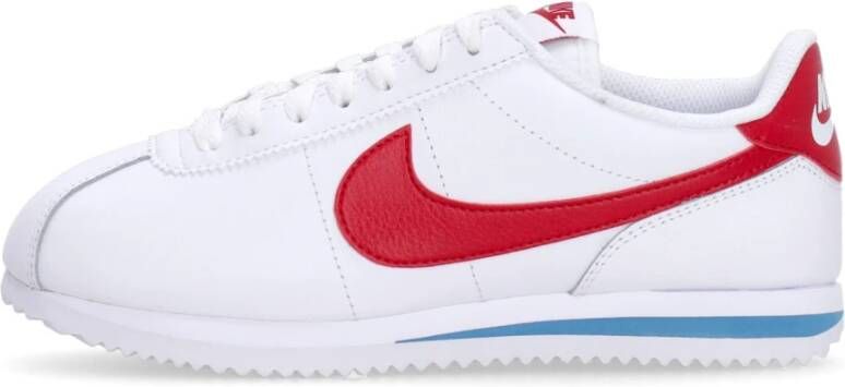 Nike Lage Leren Sneakers Wit Rood Blauw White Dames