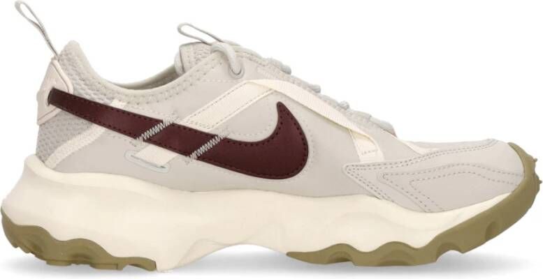 Nike Lage Schoen Licht Beige Burgundy Crush Beige Dames