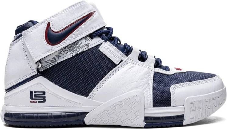 Nike Zoom Lebron Ii White Midnight Navy-Varsity Crimson