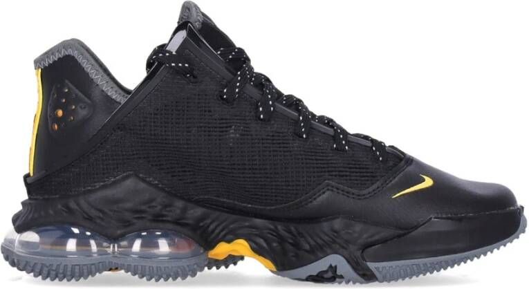 Nike Lebron XIX Low Basketbalschoenen Zwart Goud Grijs Black Heren