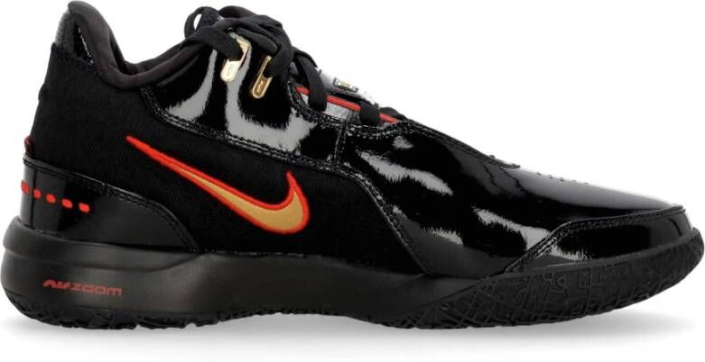 Nike LeBron Zoom Ampd Basketbalschoen Zwart Goud Rood Black Heren