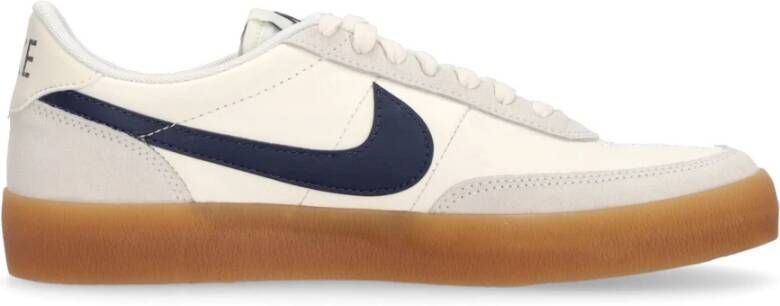 Nike Leren Lage Profiel Tennisschoen White Heren