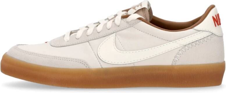 Nike Leren Lage Schoen Licht Bot Gray Heren