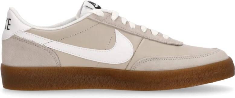 Nike Leren Lage Tennisschoen Room Zwart Gray Heren