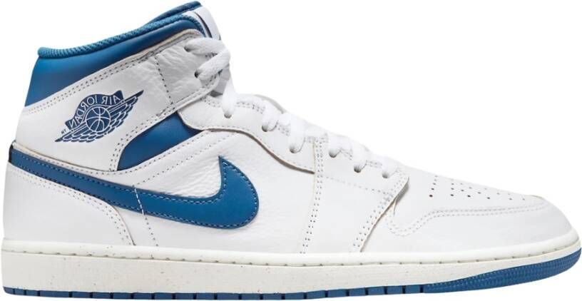 Nike Limited Edition Air Jordan 1 Mid Industrial Blue White Heren