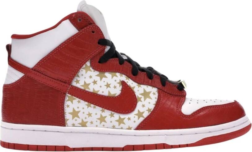 Nike Limited Edition Supreme Dunk High Pro SB Rode Sterren Red Heren