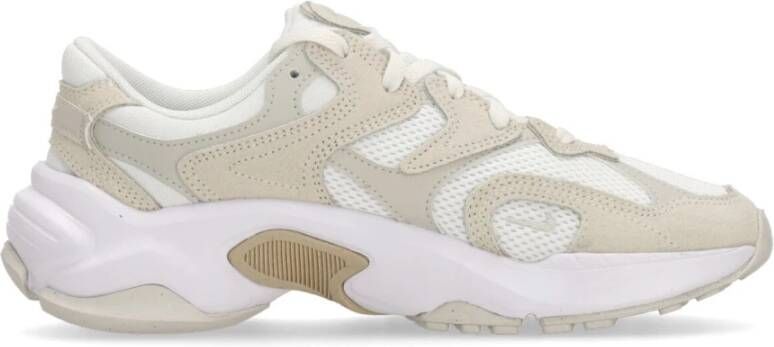 Nike Mesh Veterschoen met Leer en Suède Beige Dames