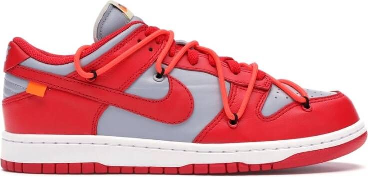 Nike Off-White University Red Dunk Low Red Heren