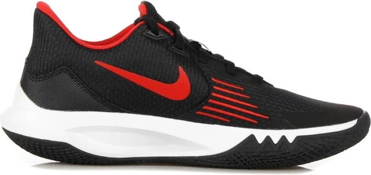 Nike Precision V Lage Sneaker Zwart Rood Wit Black Heren