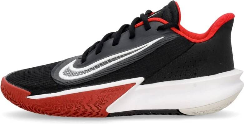 Nike Precision VII Lage Sneaker Zwart Wit Rood Multicolor Heren