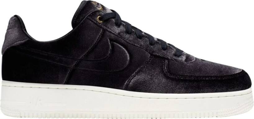 Nike Premium Velours Zwart Air Force 1 Black Heren