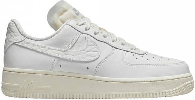 Nike Klassieke witte lage sneakers met gouden juwelen Wit Unisex