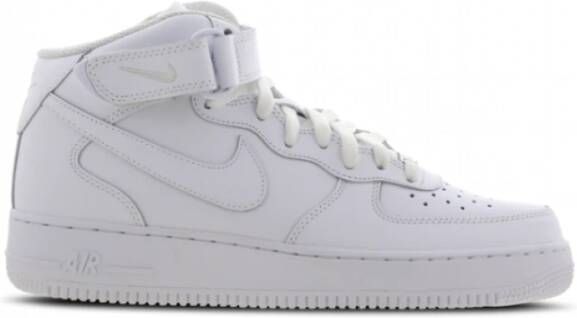 Nike Air Force 1 Mid basisschool Schoenen White Leer Textil Foot Locker