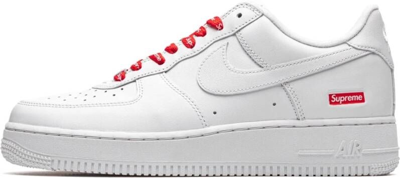 Nike Supreme Air Force 1 Low Witte Sneakers Wit Heren