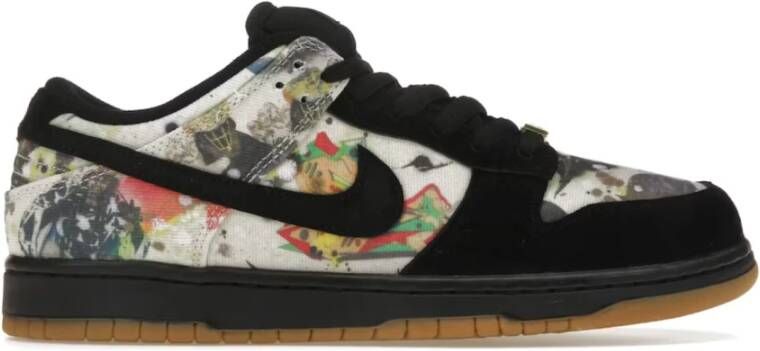 Nike Supreme Rammellzee Dunk Low Sneakers Black Heren