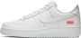 Nike Supreme Air Force 1 Low Witte Sneakers Wit Heren - Thumbnail 1