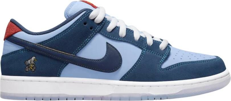 Nike Waarom zo verdrietig? Blauwe leren sneaker Blue Heren