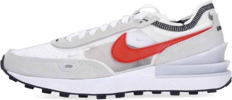 Nike Waffle One Lage Sneaker Wit Rood Multicolor Heren