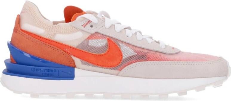 Nike Waffle One Lage Sneakers Wit Oranje Rood Multicolor Dames