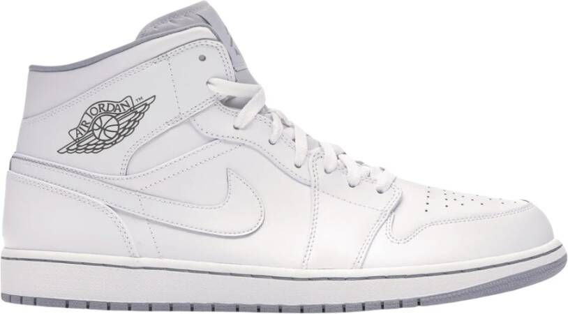 Nike Wit Wolf Grijs Air Jordan 1 Mid White Heren