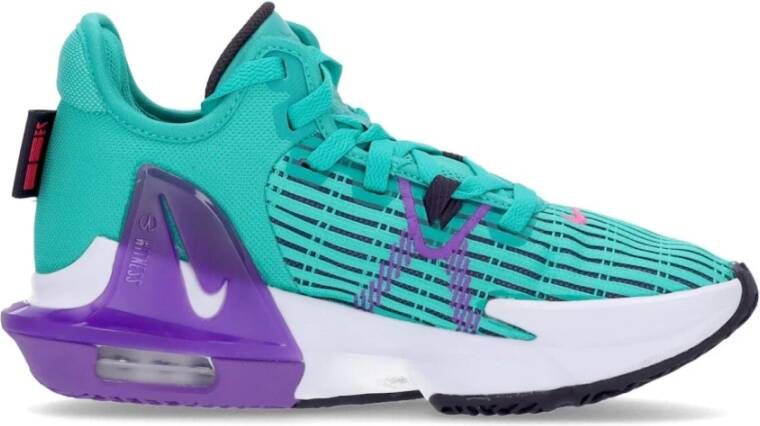 Nike Lebron Witness 6 Clear Emerald Hyper Pink Wild Berry Schoenmaat 40 1 2 Basketball Performance Low CZ4052 300