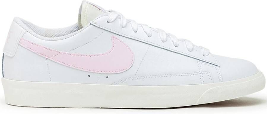 Nike Wit Roze Leren Lage Sneakers White Heren