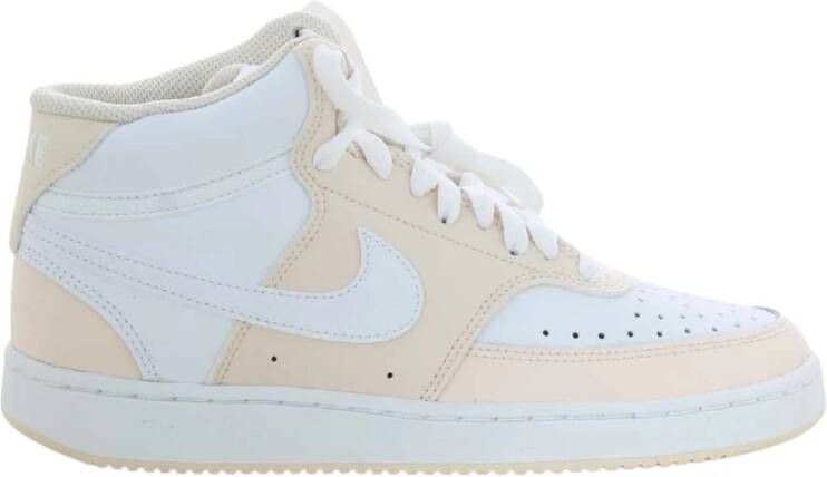 Nike Witte Court Vision Mid Damesschoenen Beige Dames