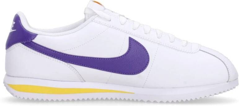 Nike Witte lage sneakers met paars gele accenten White Heren