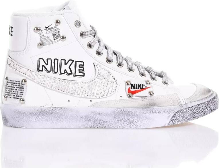 Nike Witte Sneakers Aangepaste Stijl White Heren