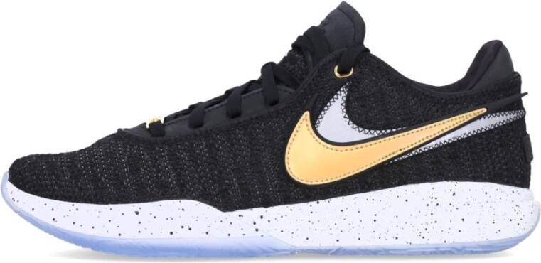 Nike Lebron 20 Fab 5 Black Metallic Gold-White-Pure Platinum