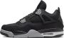 Nike Zwarte Canvas Air Jordan 4 Black Heren - Thumbnail 1