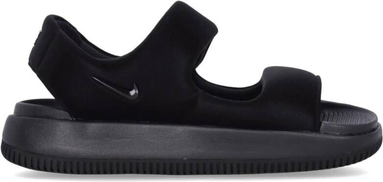 Nike Zwarte rubberen sandaal met gevormd ontwerp Black Heren