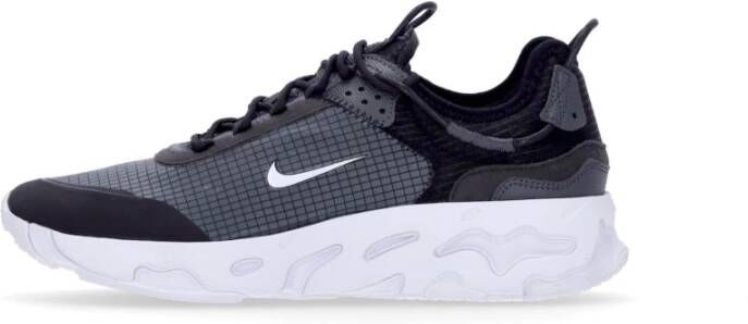 Nike Zwart Wit Lage Sneaker met React Technologie Black Heren