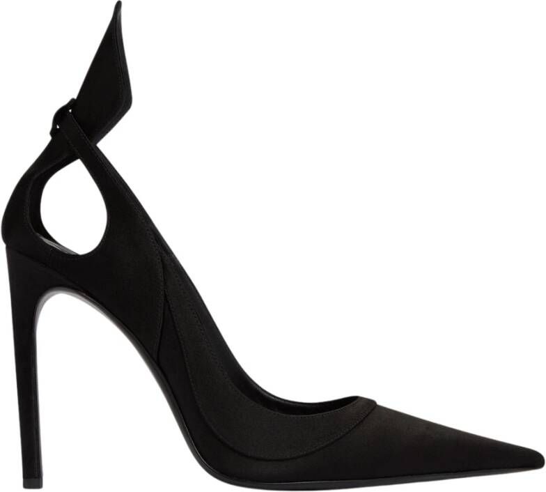 Nina Ricci Satijnen Pumps MET Strik Black Dames