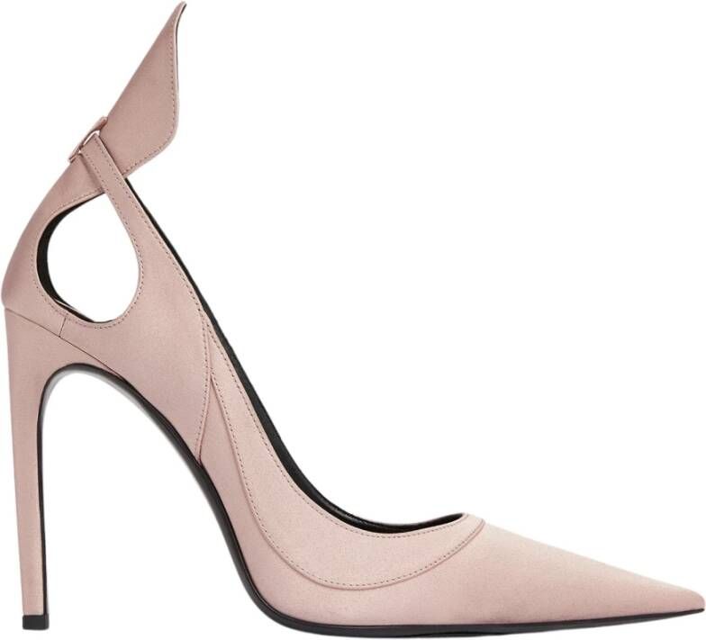 Nina Ricci Satijnen Pumps MET Strik Pink Dames