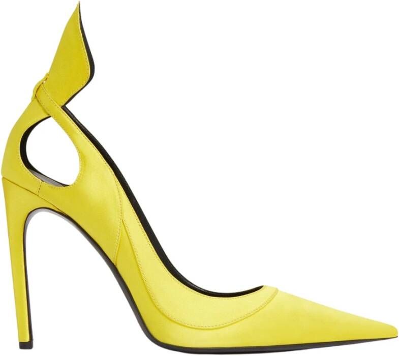 Nina Ricci Satijnen Pumps MET Strik Yellow Dames