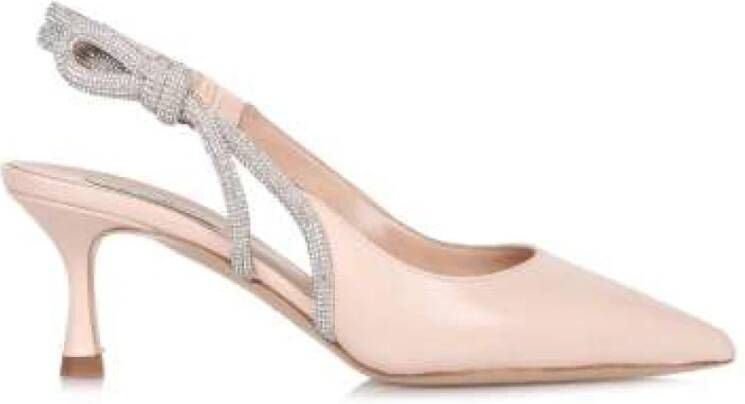 Ninalilou Crème Swarovski Slingback Pumps Beige Dames