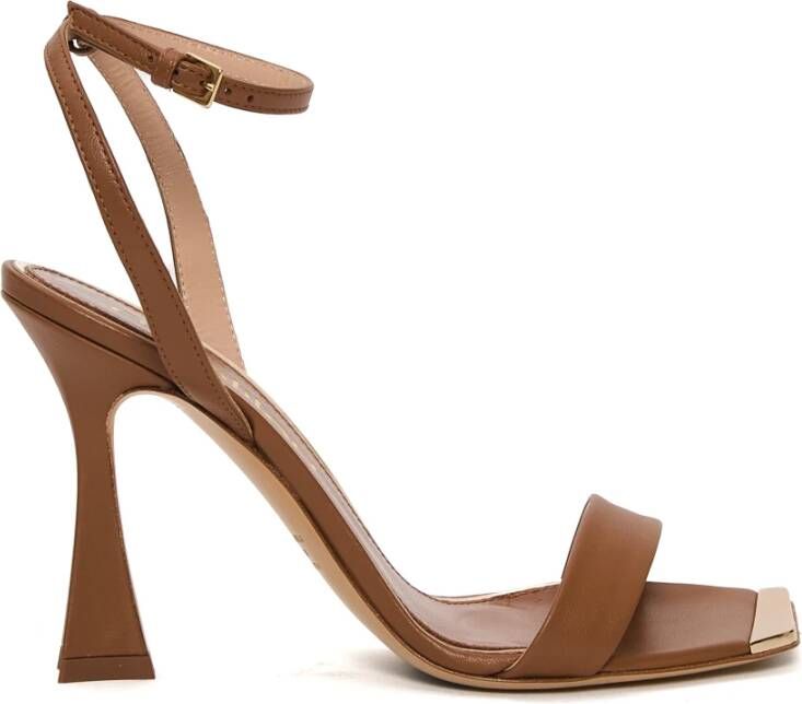 Ninalilou Leren sandalen voor vrouwen Brown Dames