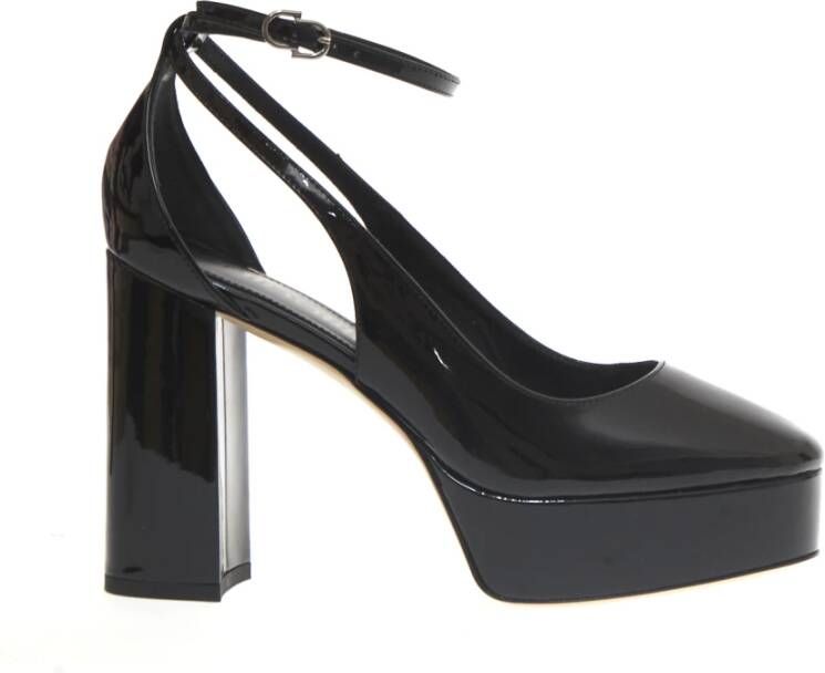 Ninalilou Nero Pump met Plateau 11 cm Hak Black Dames