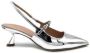 Ninalilou Zilveren Spiegel Leren Slingback Hakken Gray Dames - Thumbnail 1