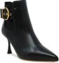 Ninalilou Zwarte leren enkellaarsjes Fw24 Black Dames - Thumbnail 1