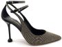 Ninalilou Zwarte leren studs hakken Black Dames - Thumbnail 1