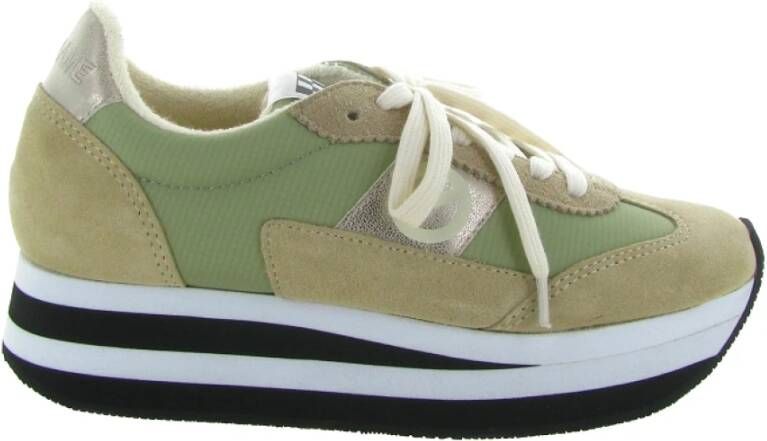 No Name City Run Jogger Suède Schoenen Green Dames