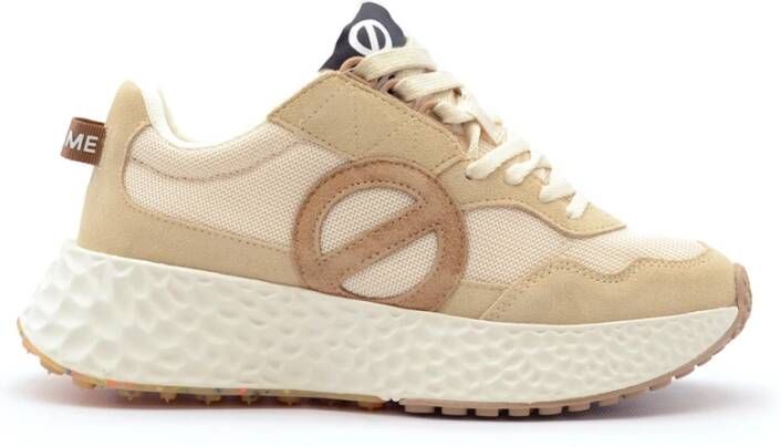 No Name Mesh en Suède Sneakers Beige Dames