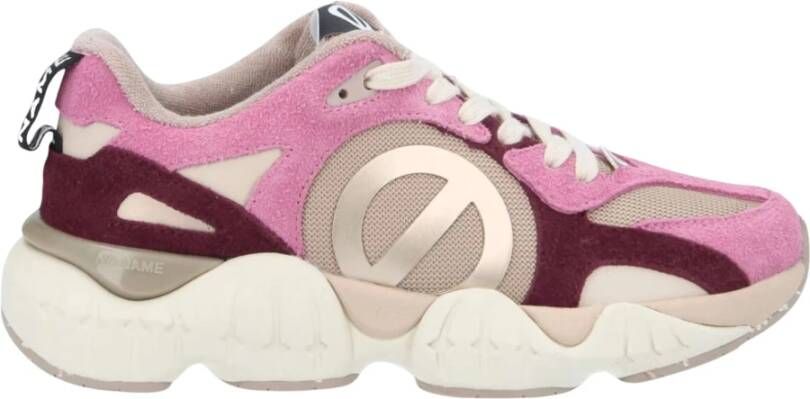 No Name Rosette Taupe Misty Sneakers Pink Dames